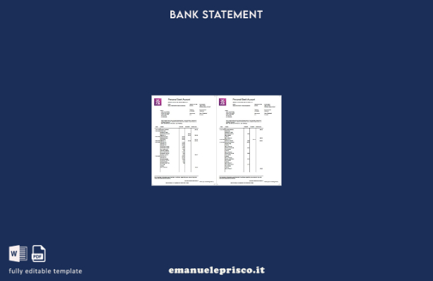 modello di pagine di parole dell'estratto conto di Ireland Allied Irish Banks (A